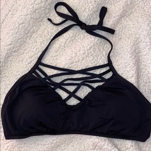 Medium black bikini top